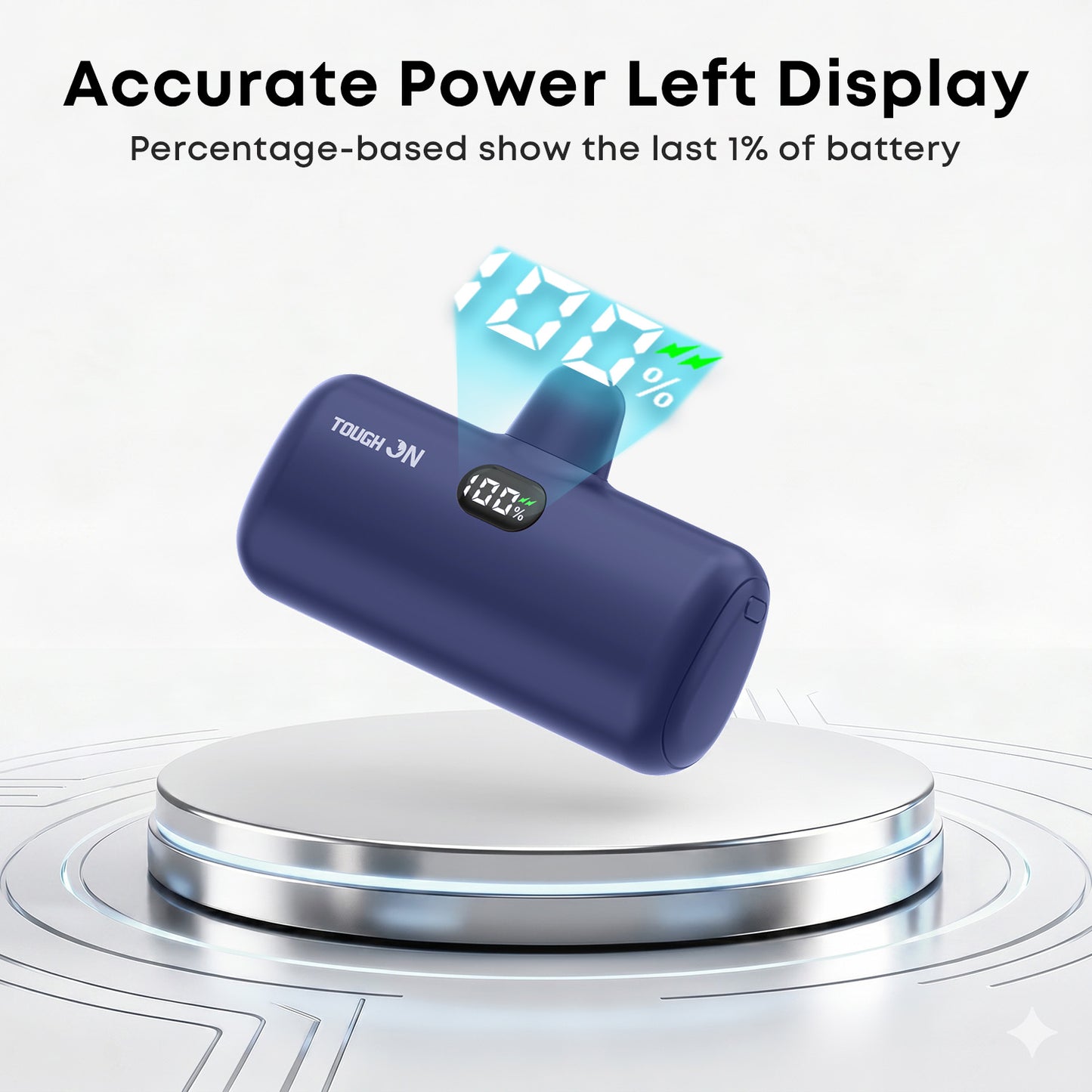 Tough On Mini Portable Charger 5000mAh Power Bank USB C for Samsung Android iPhone 17 / 16 / 15 Series