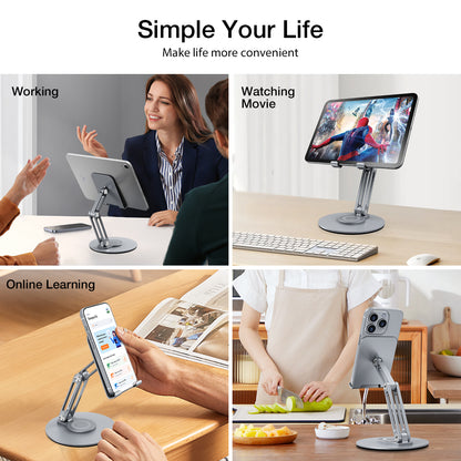 Phone Holder Stand 360 Rotating Foldable Desktop Stand