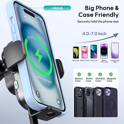 Tough On Wireless Car Charger Auto Clamping Phone Holder