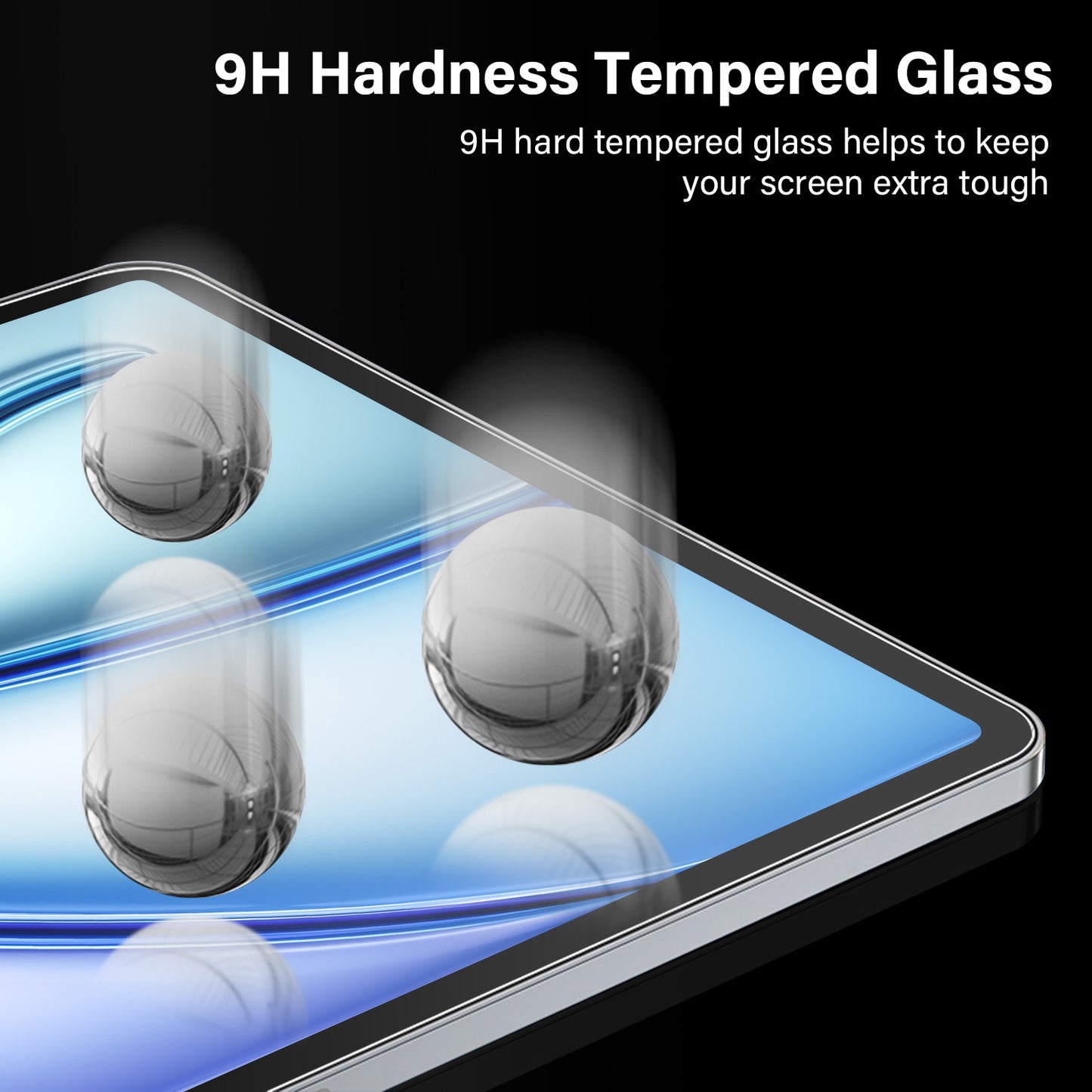 Tough On iPad Air 11" 2024 Screen Protector Full Cover Tempered Glass