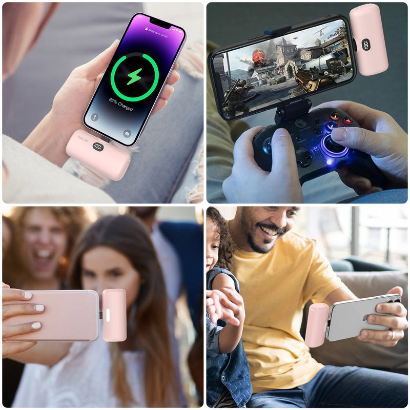 Tough On Mini Portable Charger 5000mAh Power Bank PD Fast Charging for iPhone 14 13 12 11 Pro Max XR X Xs Max 8 7 6s Plus