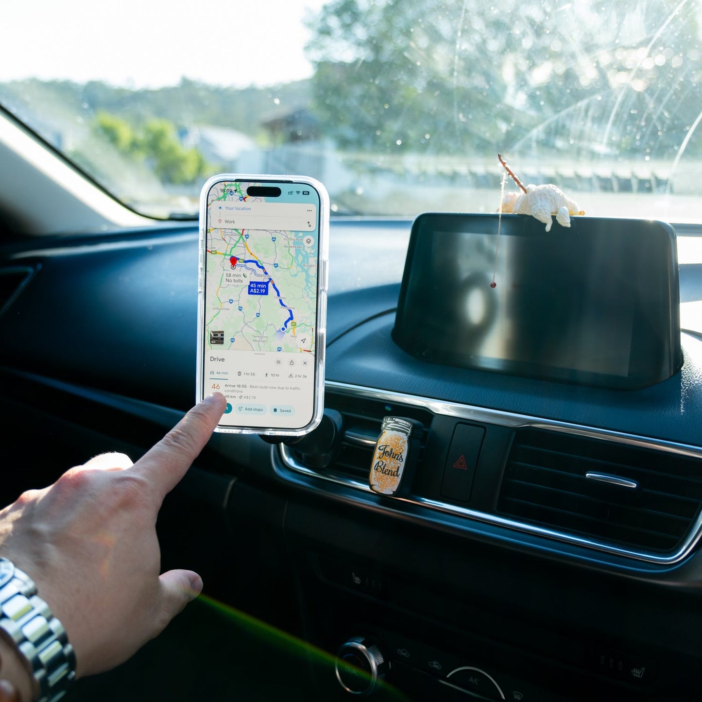 2 Pack Tough On MagSafe Car Mount Magnetic Phone Holder for Car Air Vent