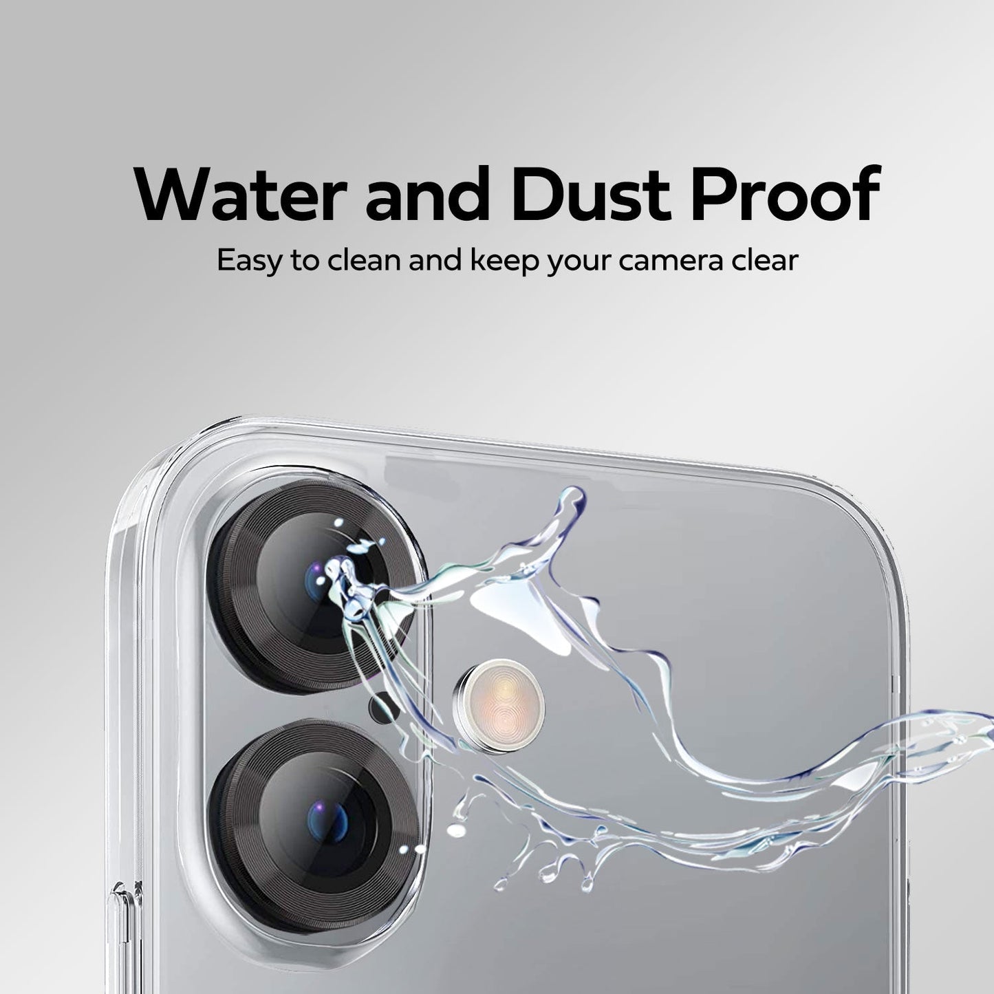 Tough On iPhone 16 Plus Camera lens Protector Tempered Glass Individual Ring