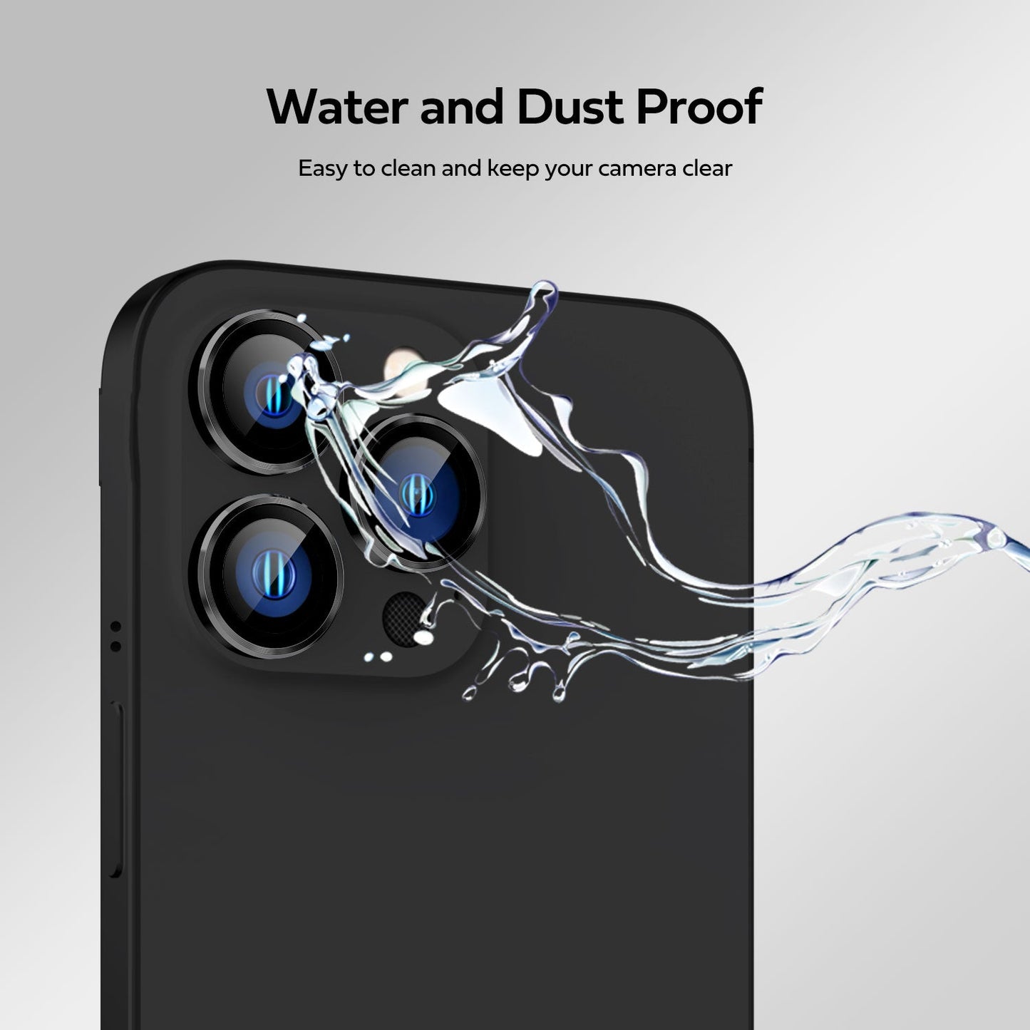 Tough On iPhone 16 Pro Max Camera lens Protector Tempered Glass Individual Ring