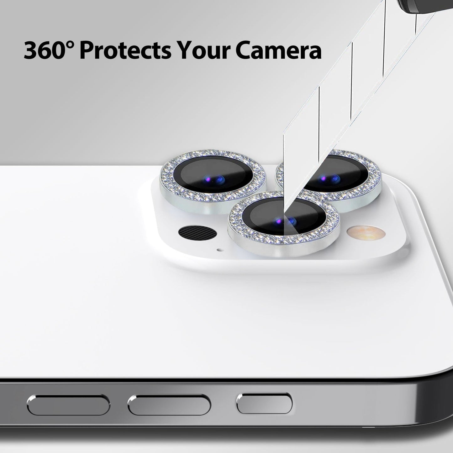 Tough On iPhone 16 Pro Camera lens Protector Tempered Glass Individual Ring