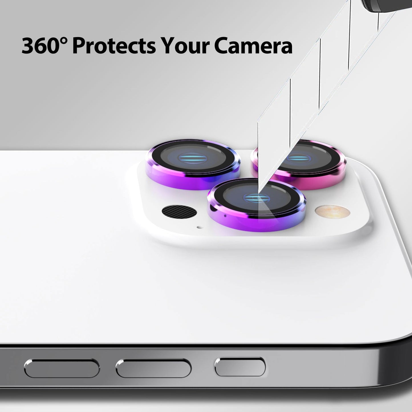 Tough On iPhone 16 Pro Camera lens Protector Tempered Glass Individual Ring