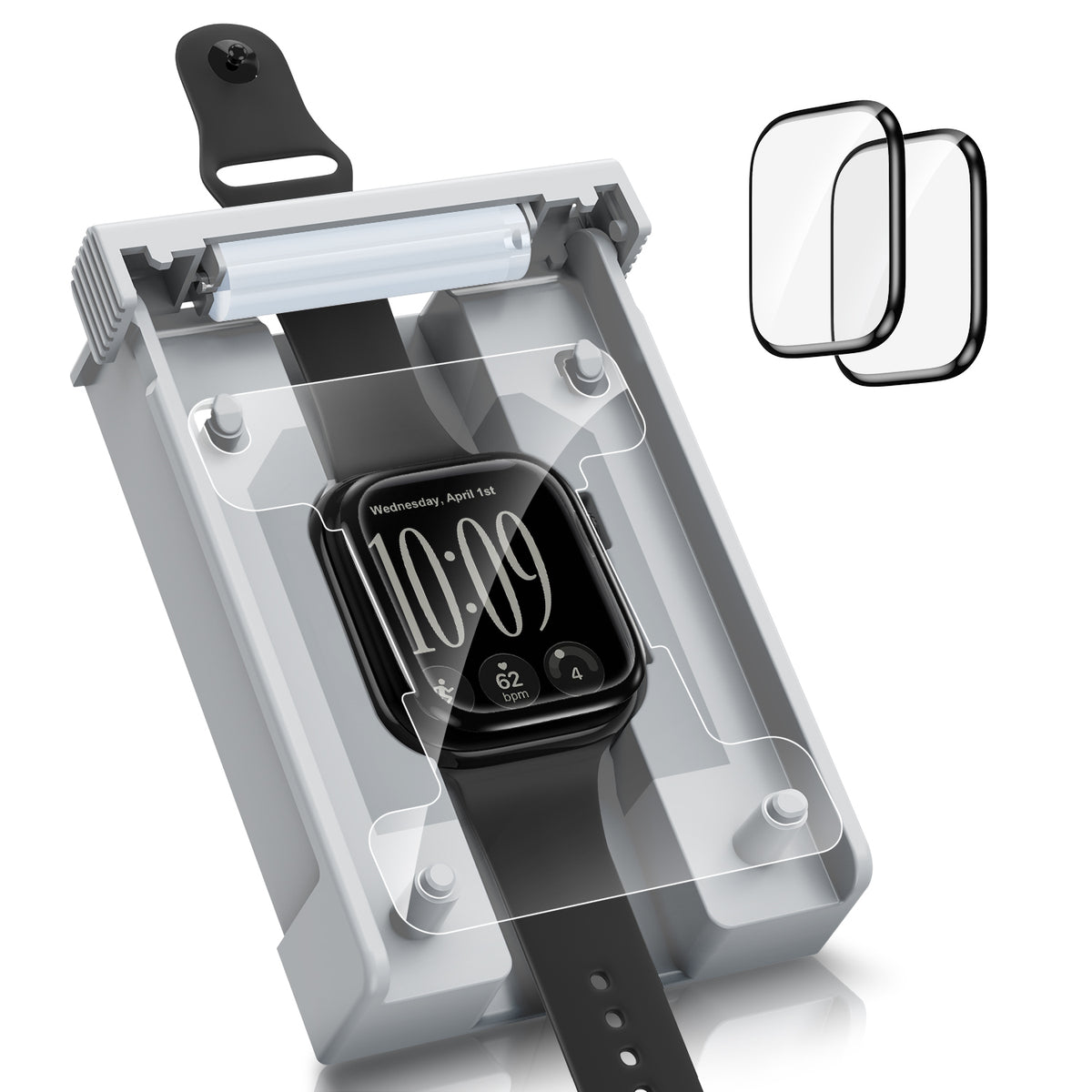 Tough On Screen Protector 2 Pack for Apple Watch with Installation Kit