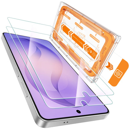 Tough On Samsung Galaxy Tempered Glass Screen Protector 2 Pack with Installation Kit