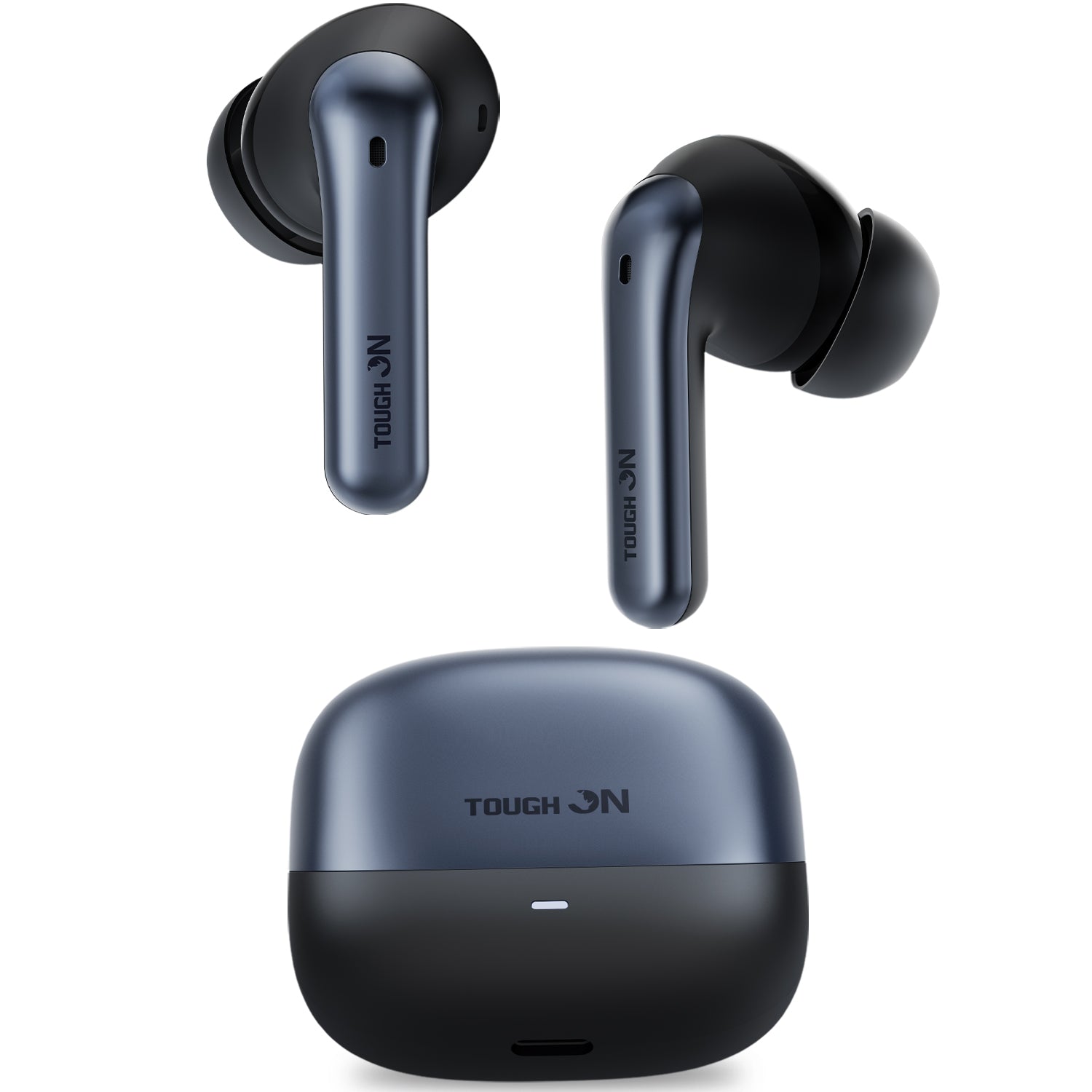 TOUGH ON K2 Dual Noise Cancelling In Ear Headphones with electroplated charging case