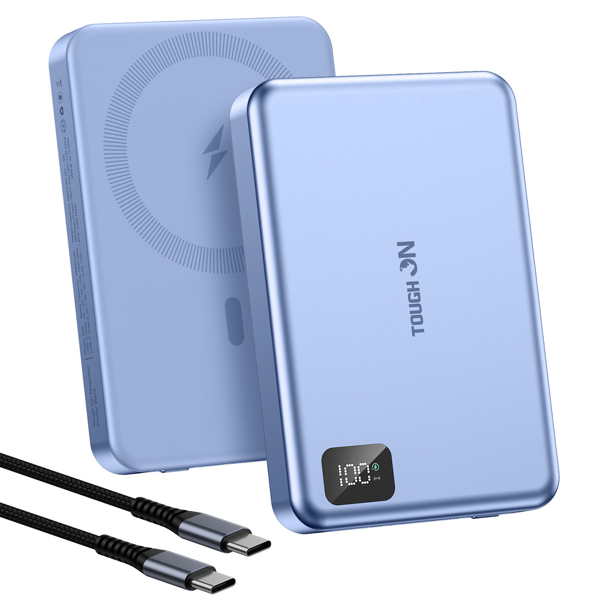 2 Pack Tough On 10000mAh Magnetic Power Bank
