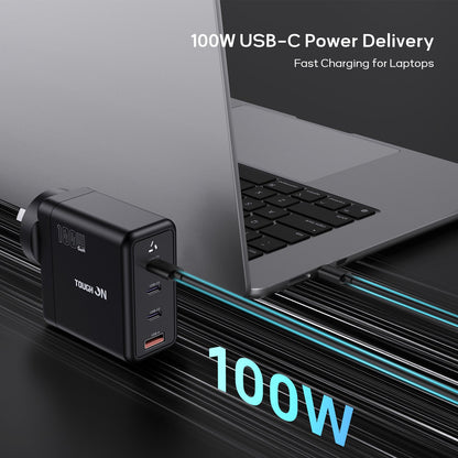 Tough On 100W 4 Port PD & QC 3.0 Fast Gan Wall Charger