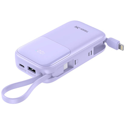 Tough On 20W 10000mAh Power Bank with Built-In Lightning and USB-C Cables