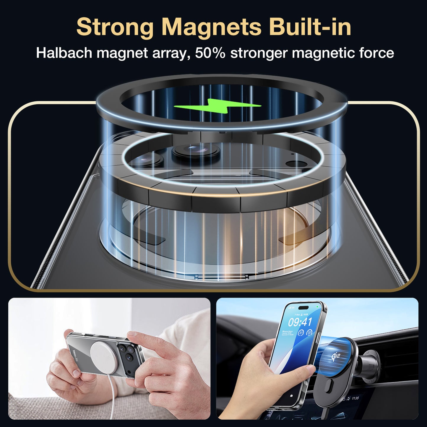Tough On 360° Rotate Stand Case With MagSafe for iPhone