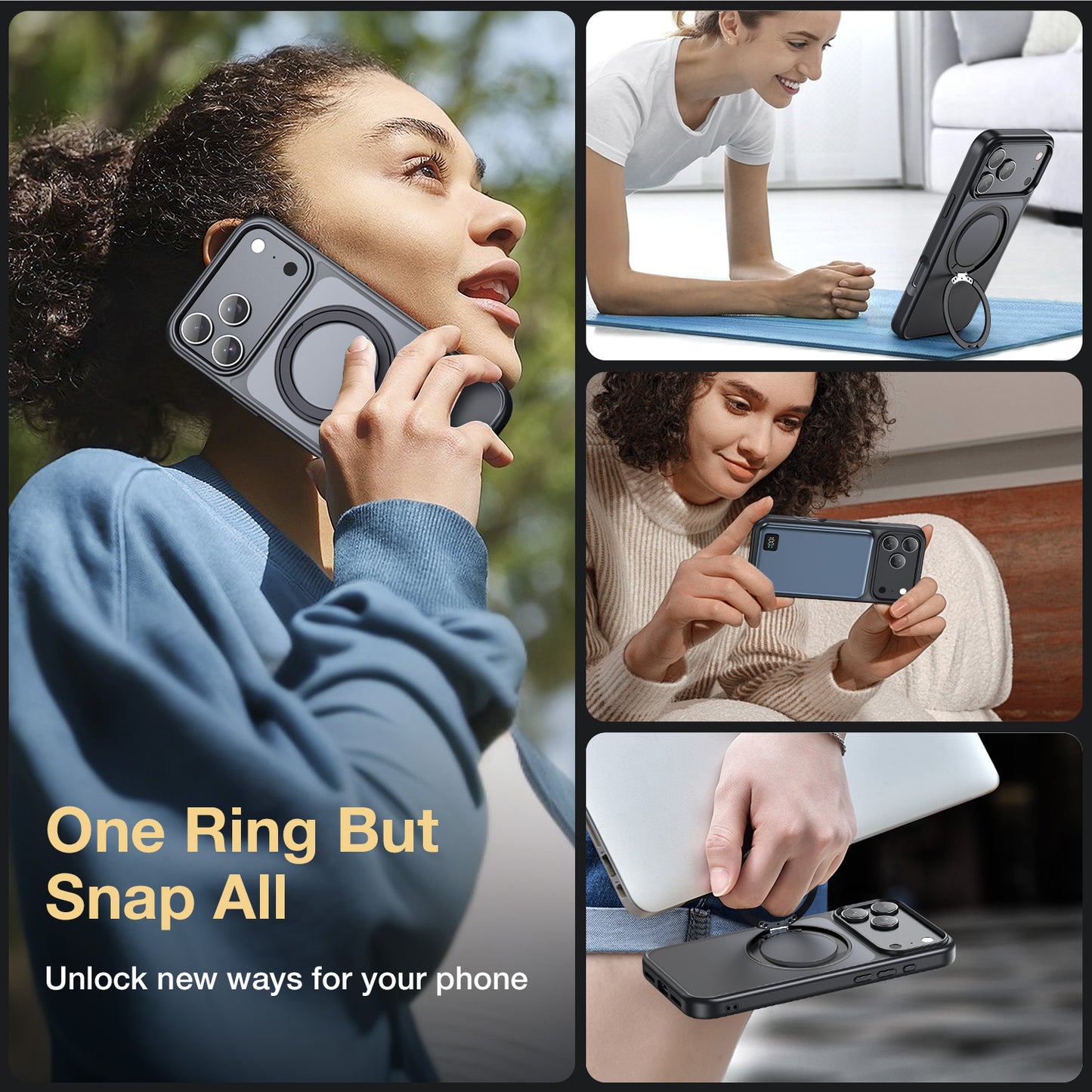 Tough On 360° Rotate Stand Case With MagSafe for iPhone