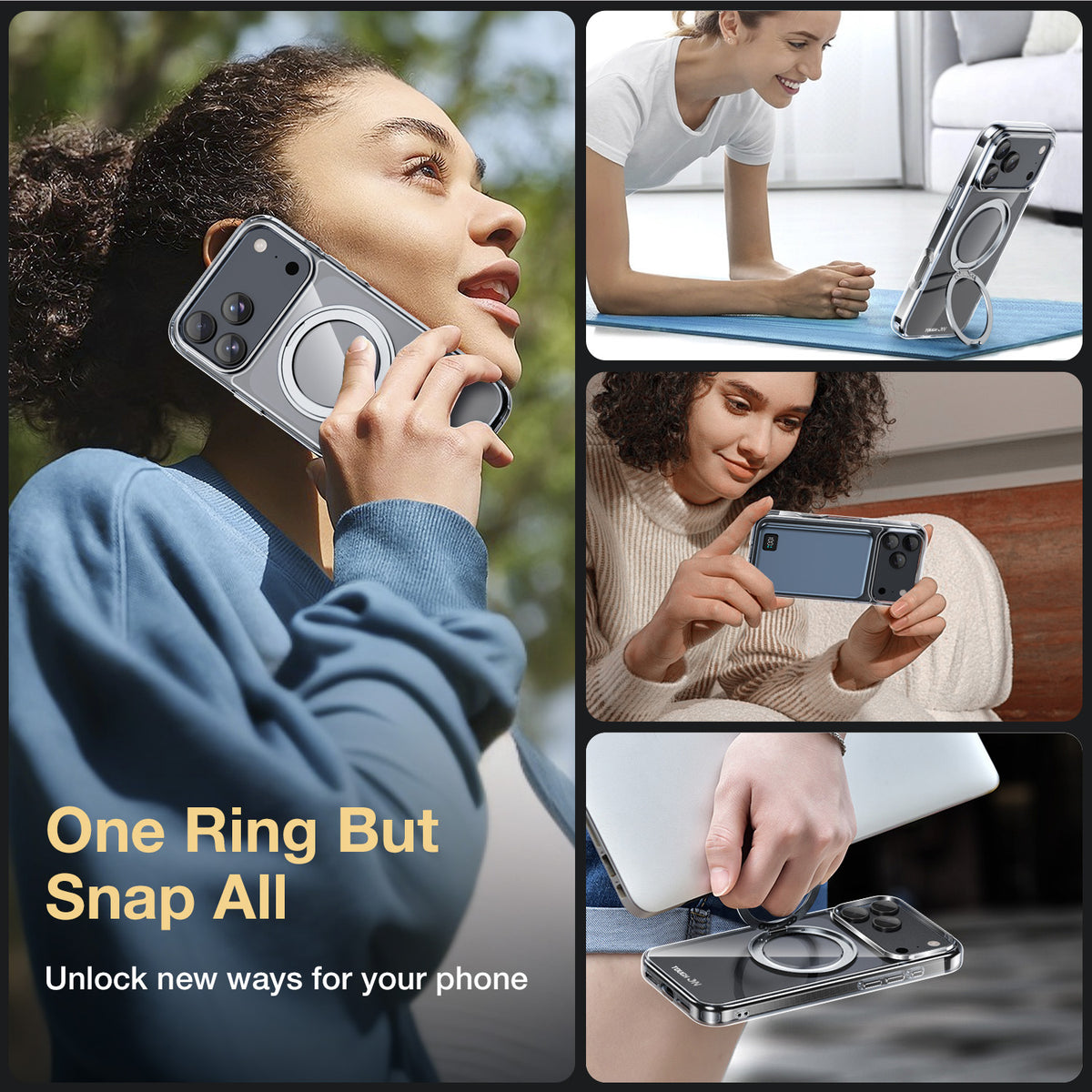 Tough On 360° Rotate Stand Case With MagSafe for iPhone
