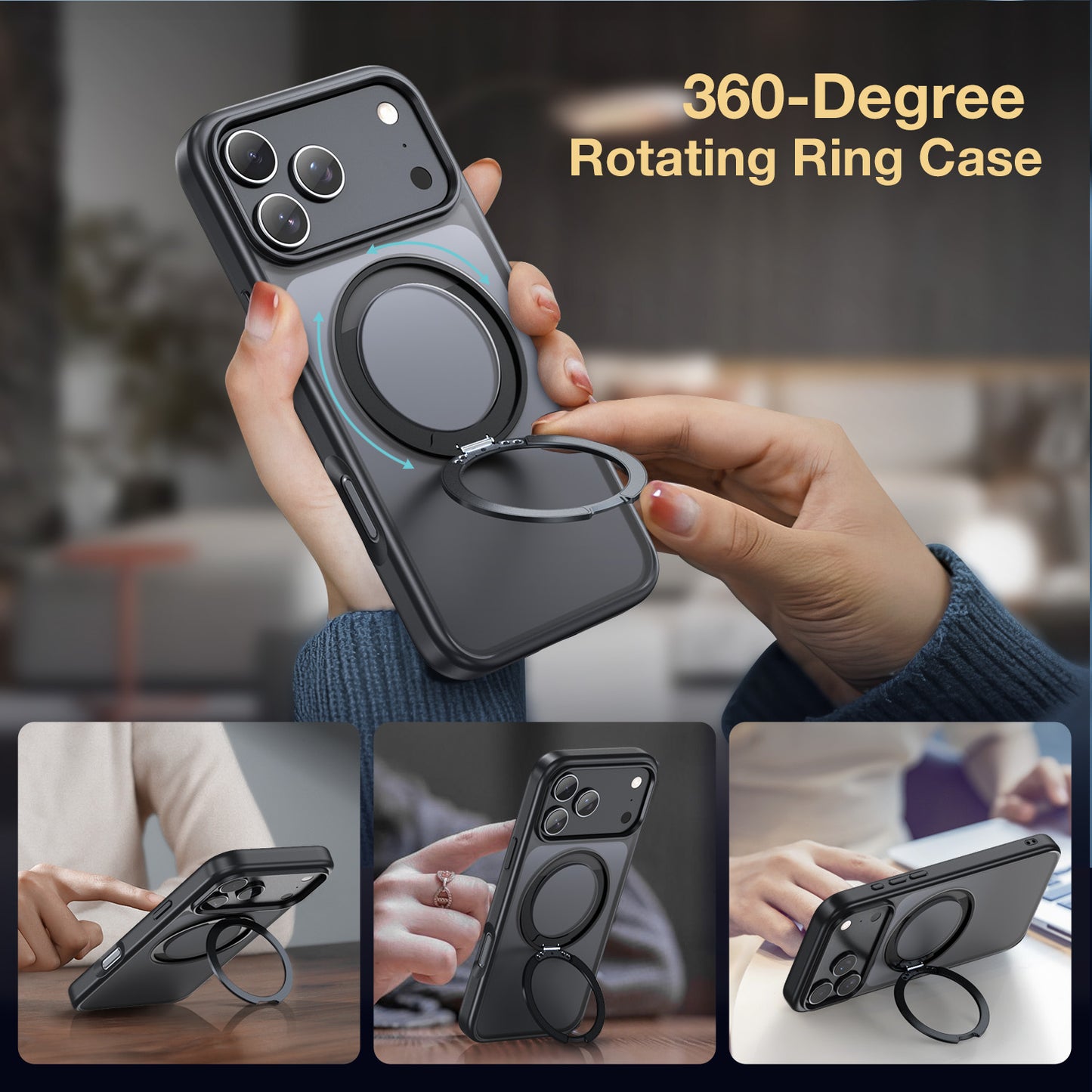 Tough On 360° Rotate Stand Case With MagSafe for iPhone