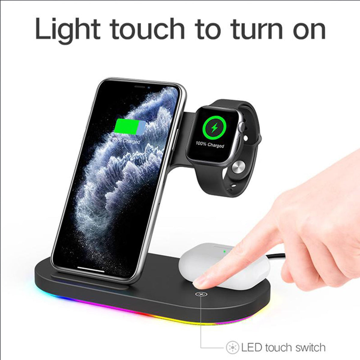 Tough On 3-in-1 Wireless Charger (for Apple Devices) and 20W USB-C Charger (AU) Bundle