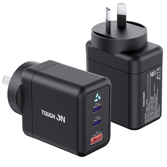 Tough On 65W 3 Port PD & QC 3.0 Fast Wall Charger