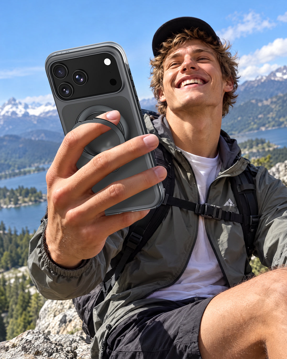 Tough On AeroShield Magnetic Case for iPhone with Air-Cushion & 360° Stand