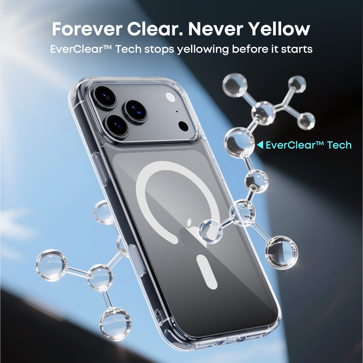 Tough On Clear MagSafe Case with No Yellowing for iPhone