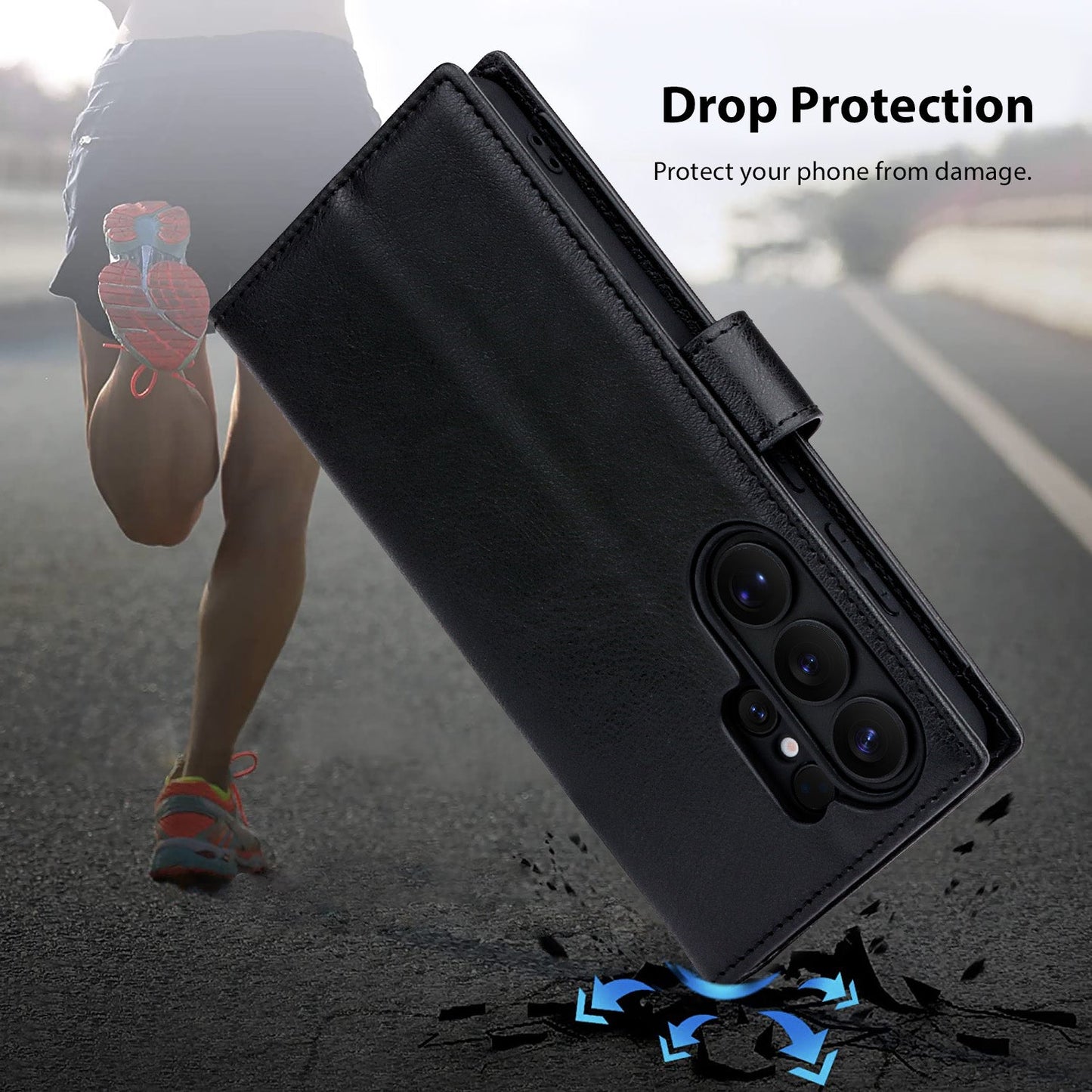 Tough On Samsung Galaxy Flip Wallet Leather Case