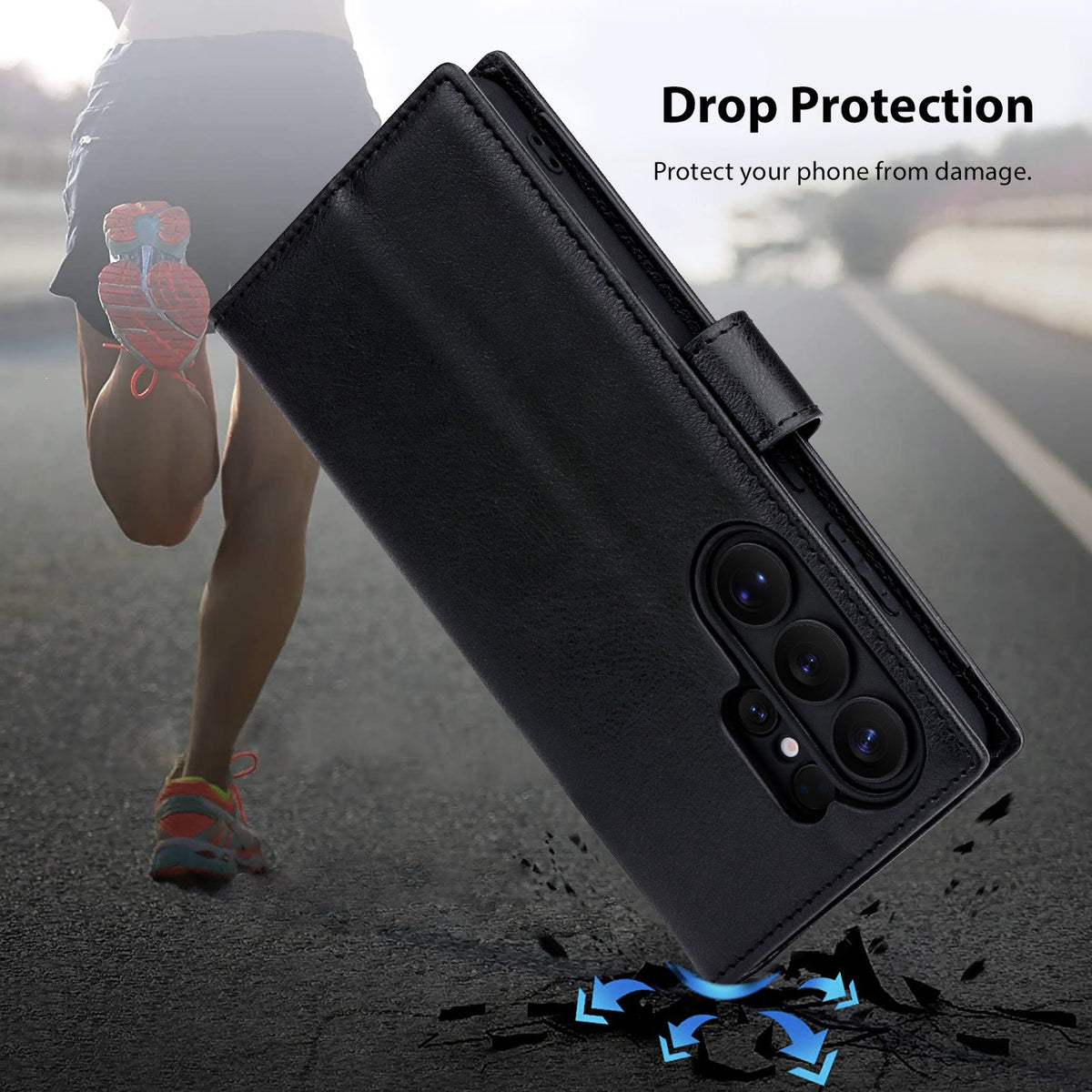 Tough On Samsung Galaxy Flip Wallet Leather Case