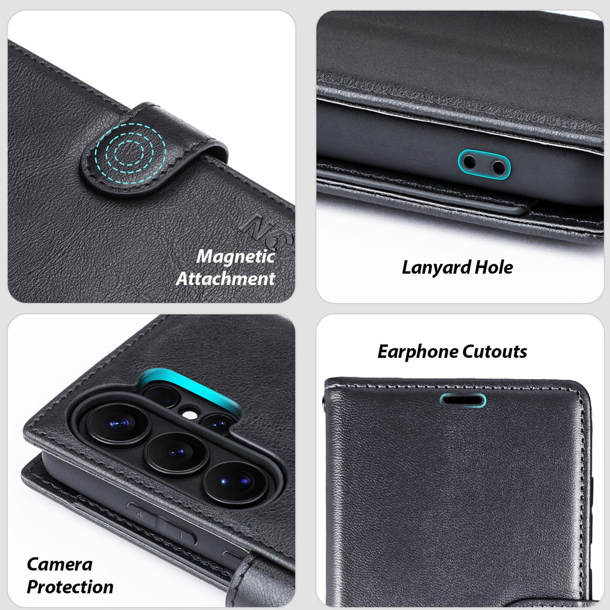 Tough On Samsung Galaxy Flip Wallet Leather Case