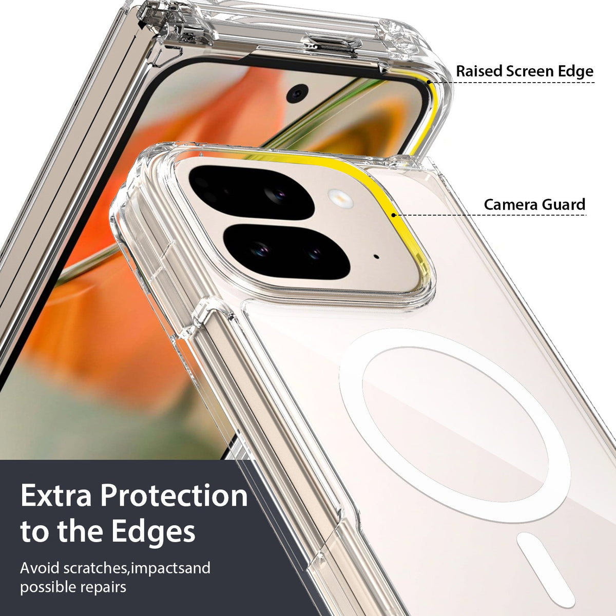 Tough On Google Pixel 10 Pro Fold Case Clear Air with MagSafe