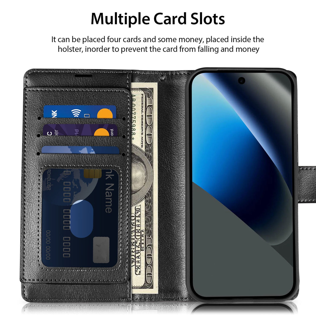 Tough On Google Pixel 10a Flip Wallet Leather Case