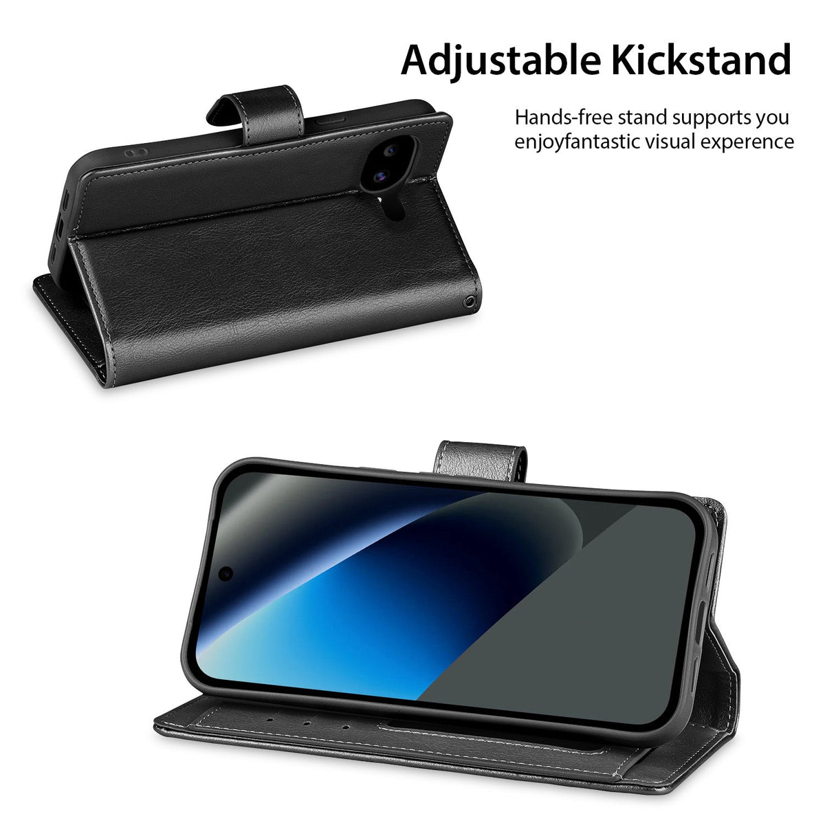 Tough On Google Pixel 10a Flip Wallet Leather Case