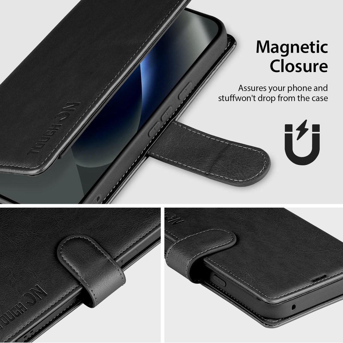 Tough On Google Pixel 10a Flip Wallet Leather Case