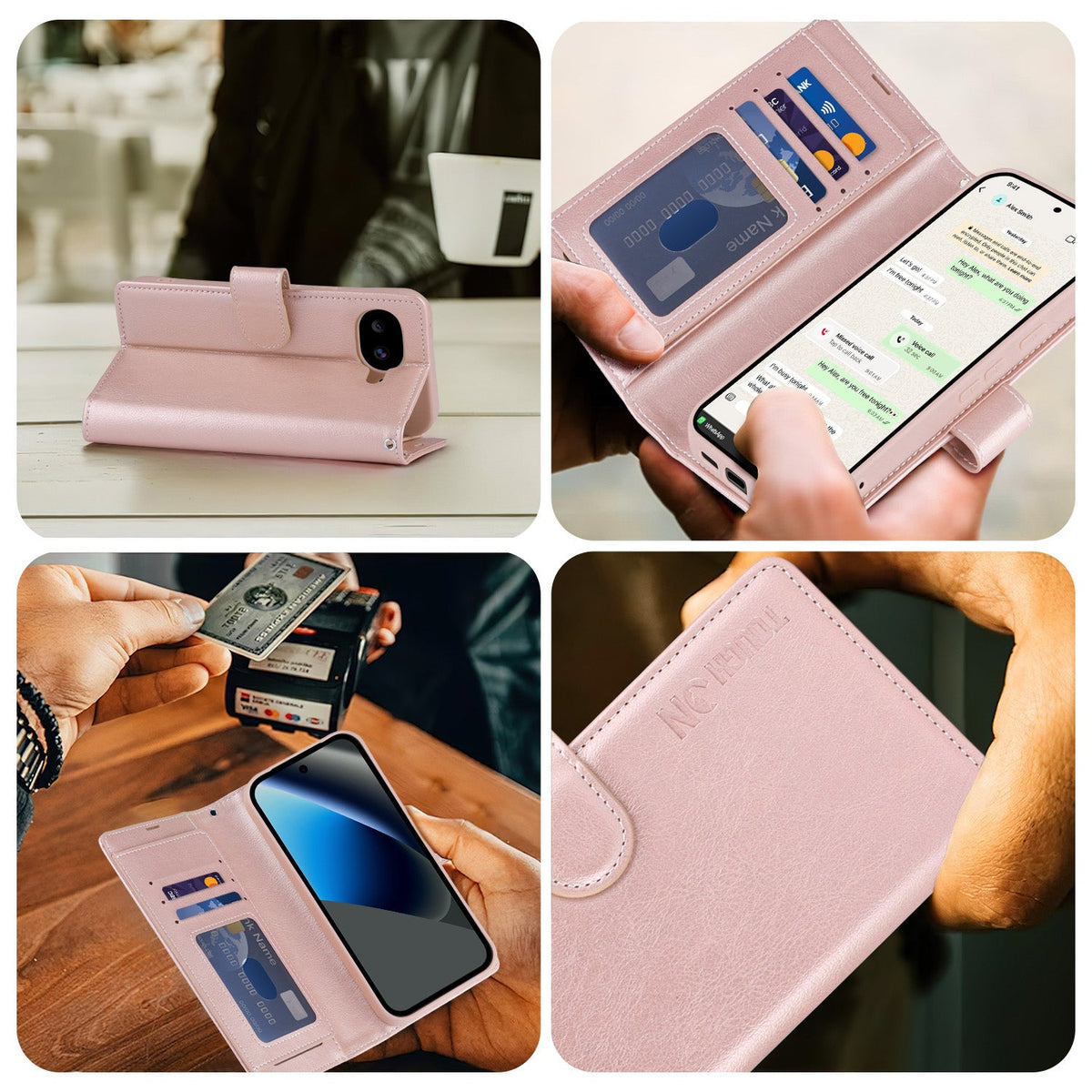 Tough On Google Pixel 10a Flip Wallet Leather Case