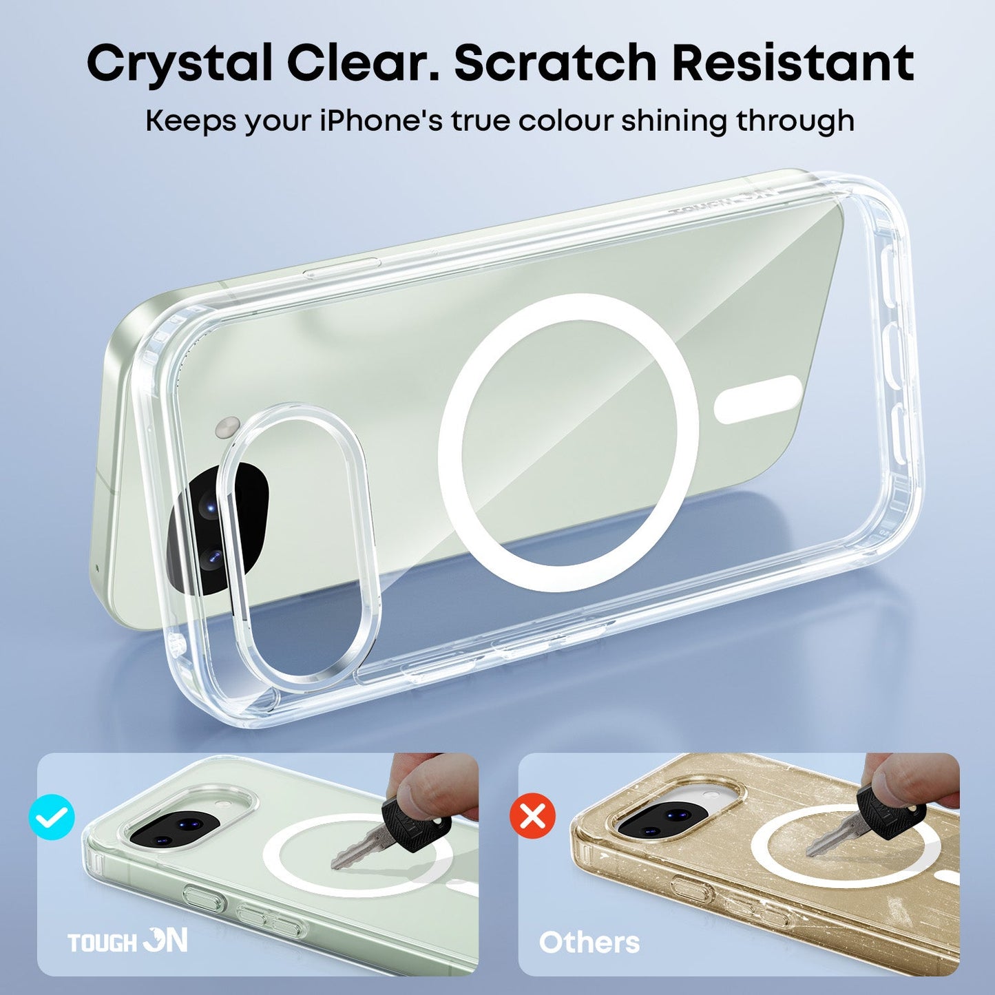 Tough On Google Pixel 10a Magnetic Case Clear Air