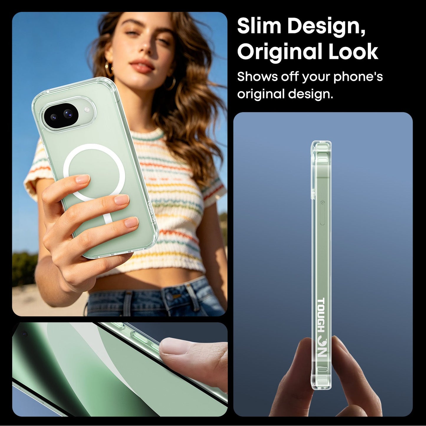 Tough On Google Pixel 10a Magnetic Case Clear Air