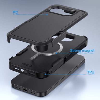 Tough On Google Pixel 10a Magnetic Case Heavy Armor Black