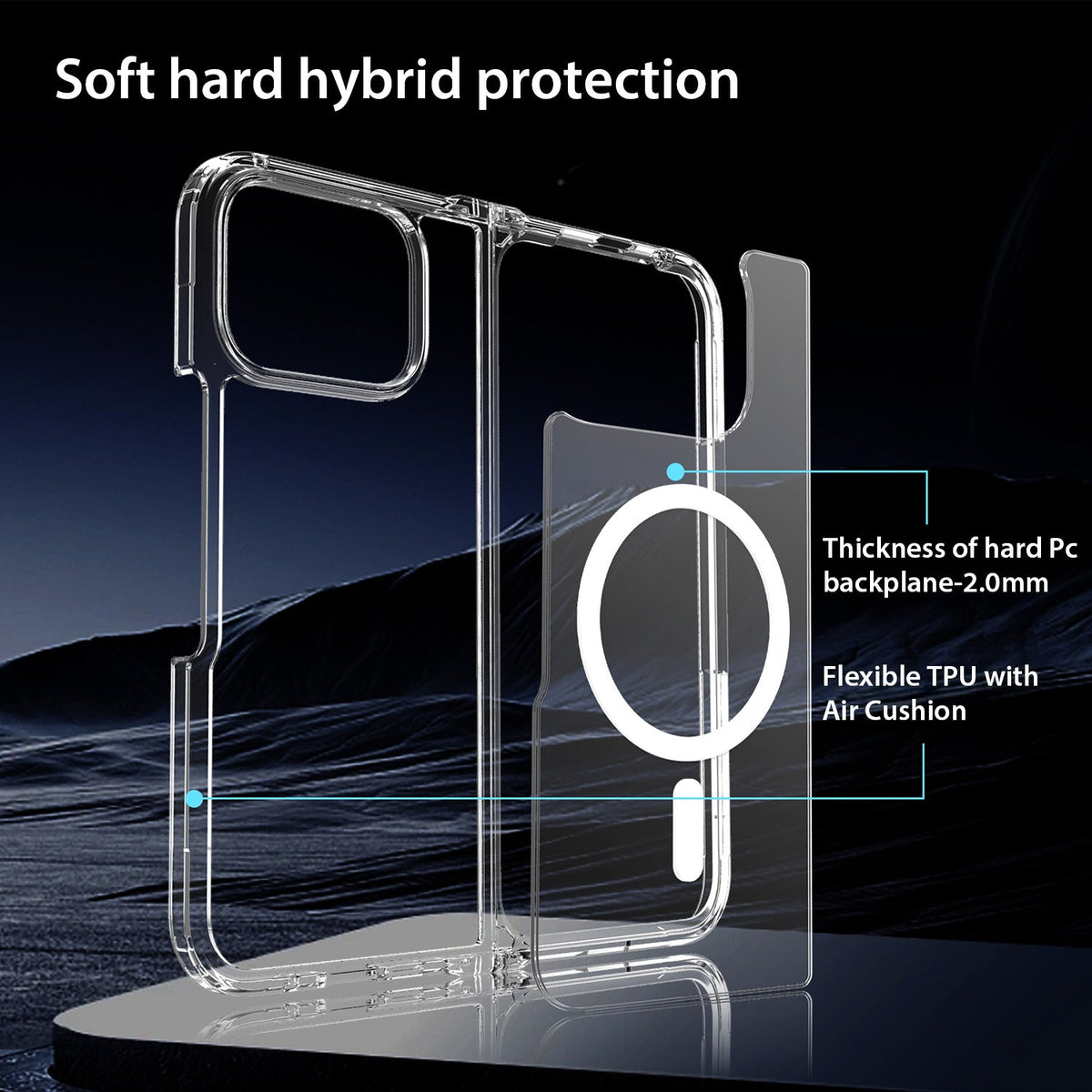 Tough On Google Pixel 9 Pro Fold Case Clear Air with MagSafe
