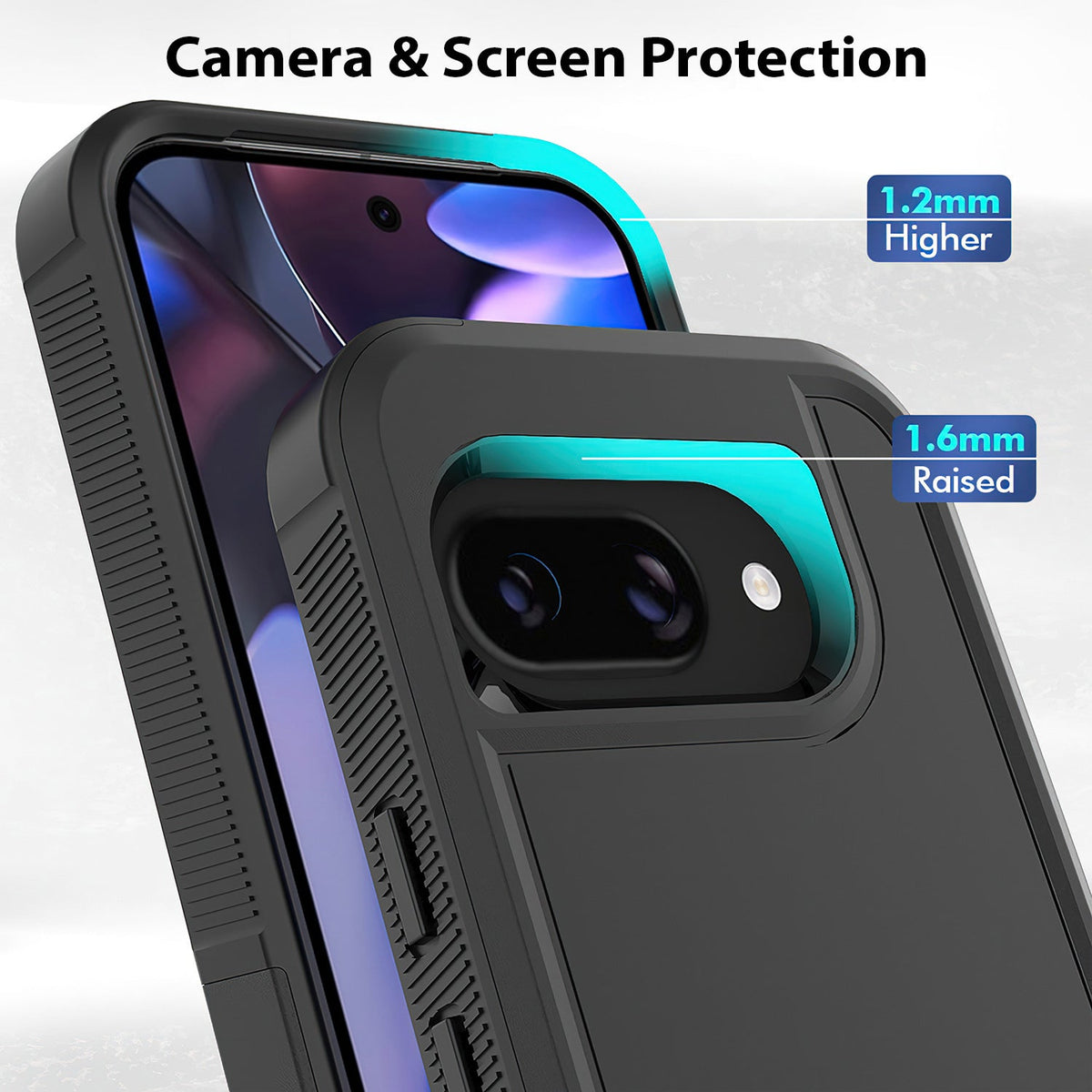 Tough On Google Pixel 9a Case Tough Armor Black