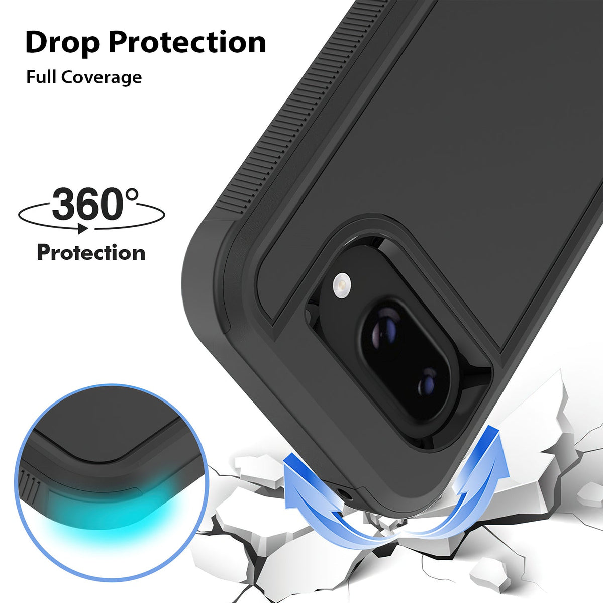Tough On Google Pixel 9a Case Tough Armor Black
