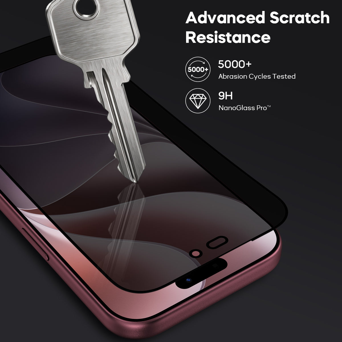 Tough On Privacy Nano Glass Screen Protector for iPhone