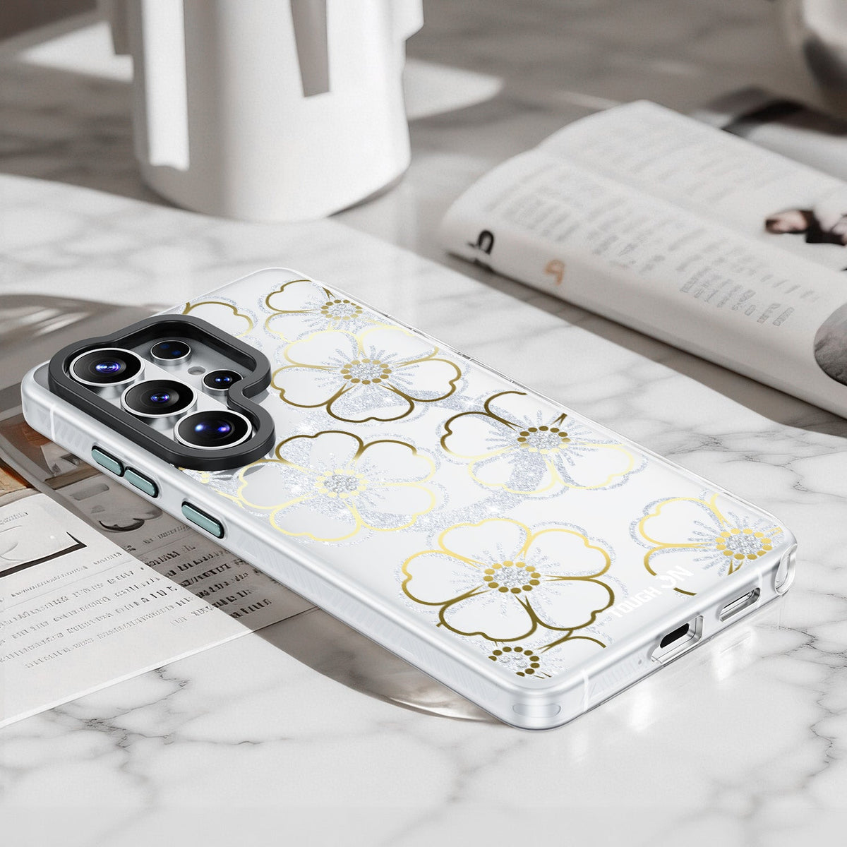 Tough On Samsung Galaxy IMD Golden Flora Case