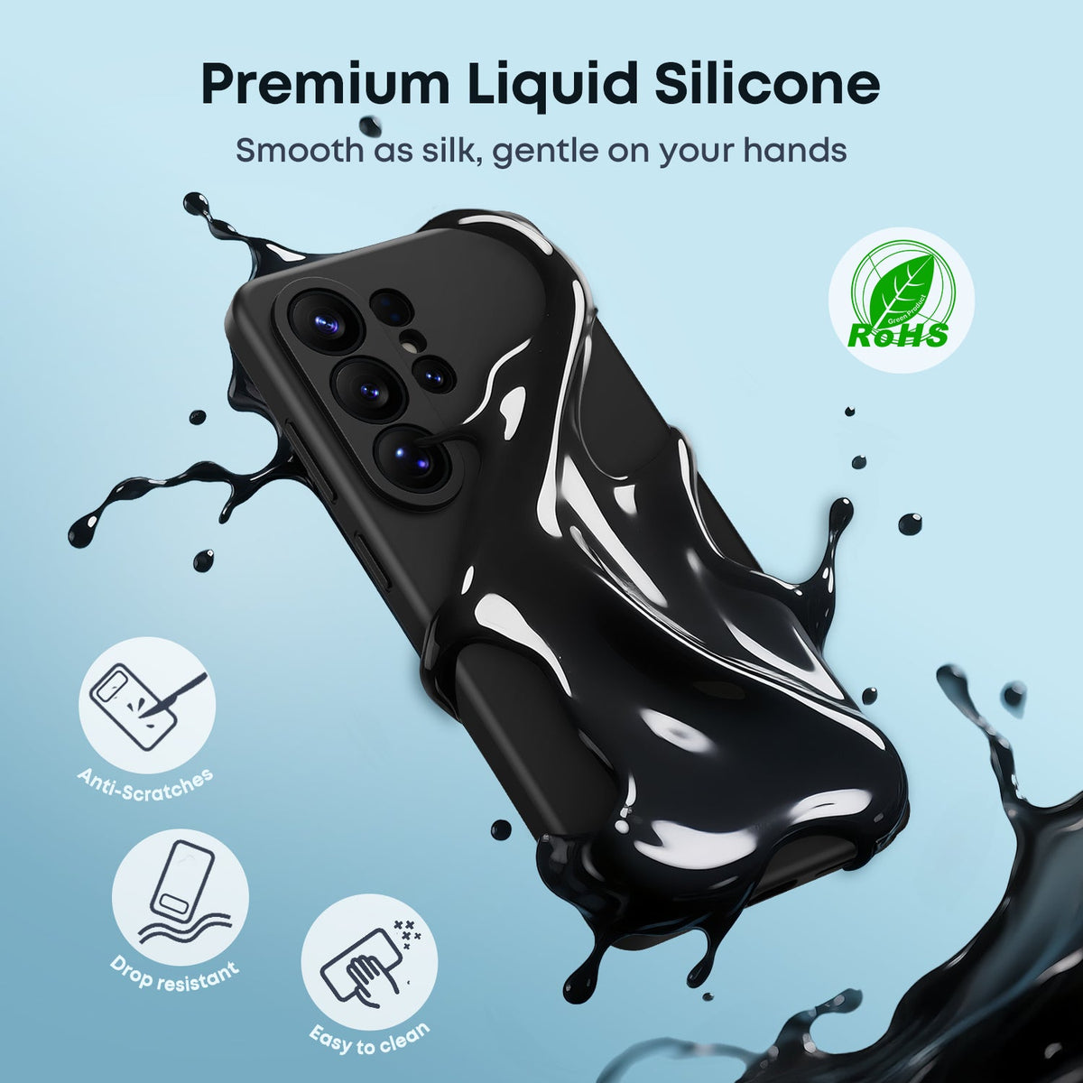 Tough On Samsung Galaxy Liquid Silicone Case