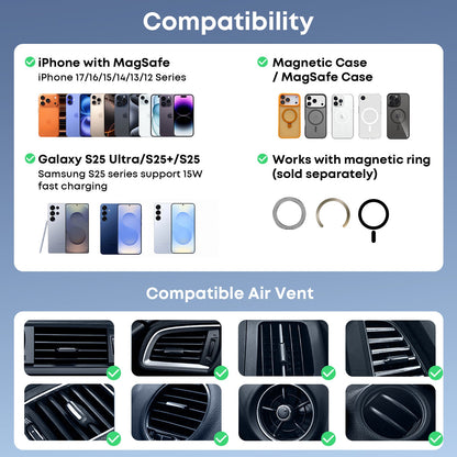 Tough On MagCool Qi2 Wireless Car Charger with Active Cooling