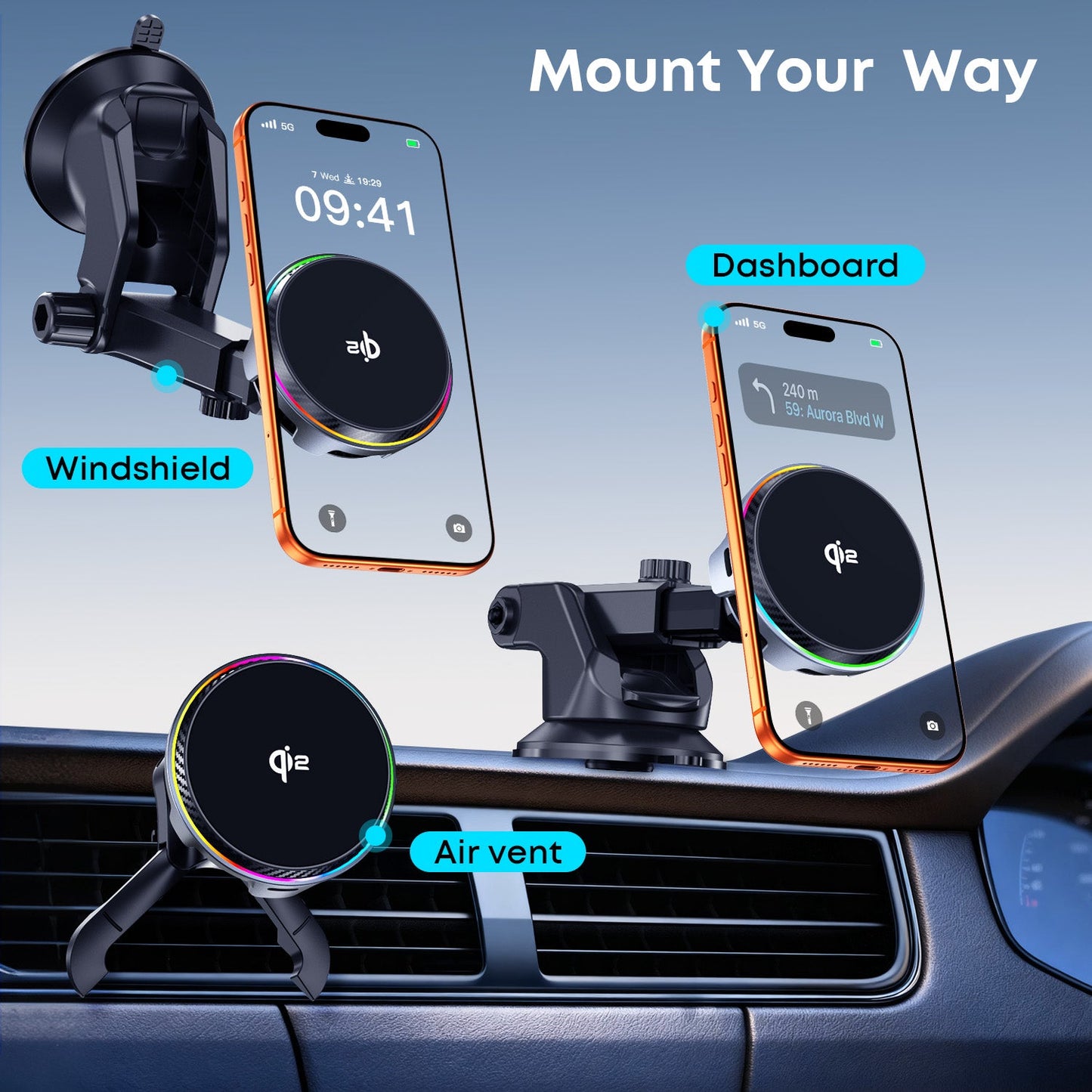 Tough On MagCool Qi2 Wireless Car Charger with Active Cooling
