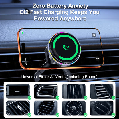 Tough On MagCool Qi2 Wireless Car Charger with Active TEC Cooling