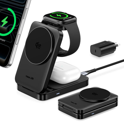 Tough On MagFold Qi2.2 25W 3-in-1 Foldable Wireless Charger