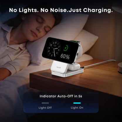 Tough On MagFold Qi2.2 25W 3-in-1 Foldable Wireless Charger
