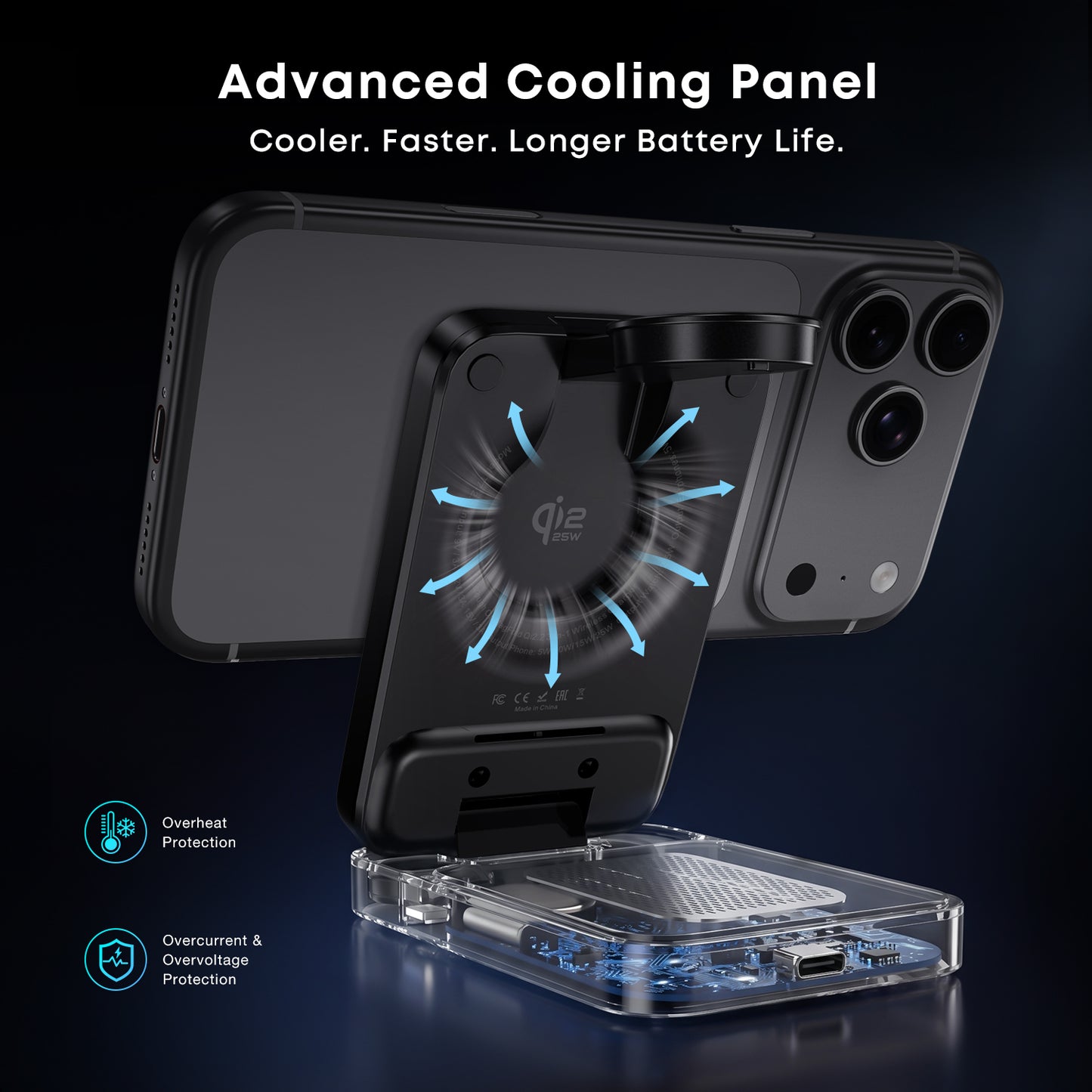 Tough On MagFold Qi2.2 25W 3-in-1 Foldable Wireless Charger
