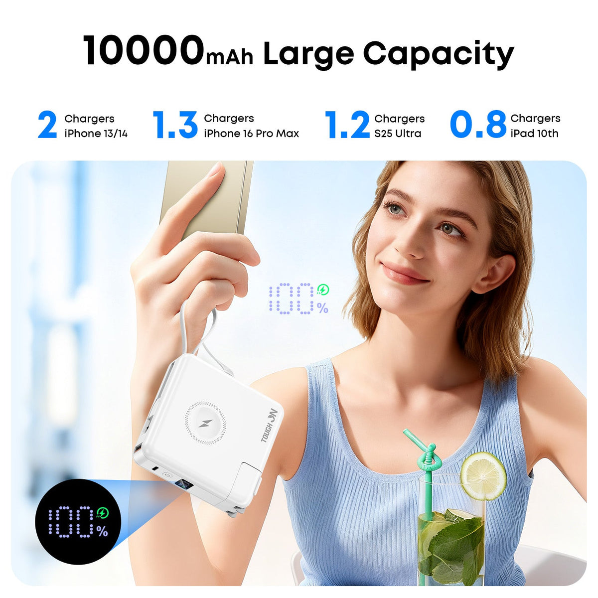 Tough On MagGo 5-in-1 Universal Travel Power Bank 10000mAh