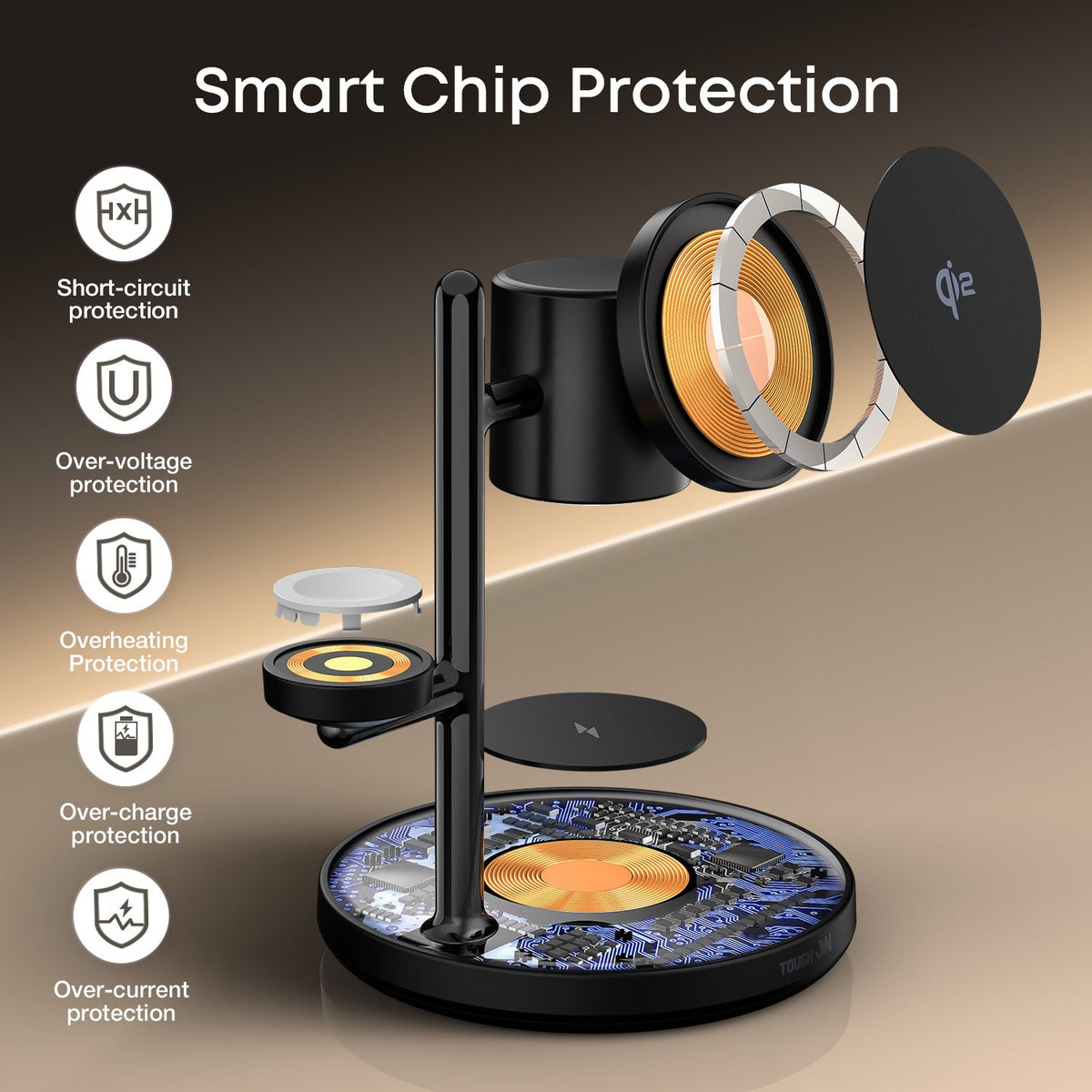 Tough On MagMore Qi2 4-in-1 Wireless Charger
