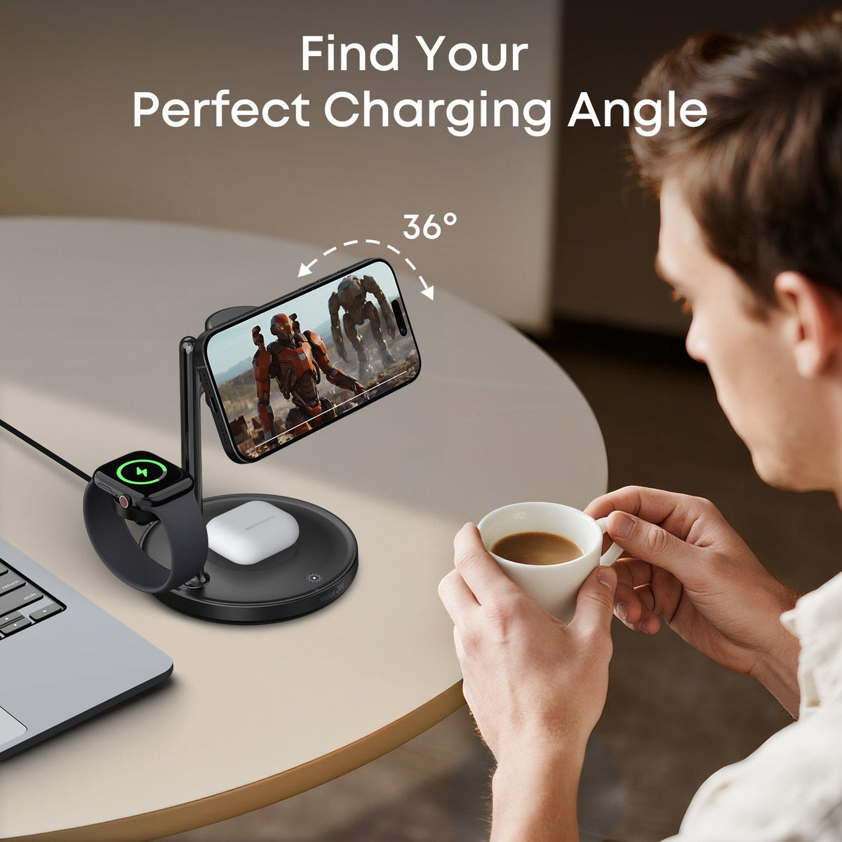 Tough On MagMore Qi2 4-in-1 Wireless Charger